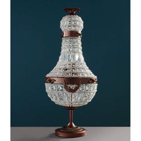 Madame Coco Gatsby Kahverengi Kristalli Masa Lambası