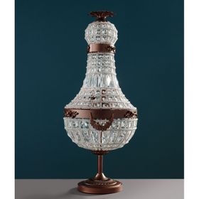 Madame Coco Gatsby Kahverengi Kristalli Masa Lambası