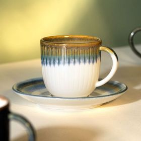Madame Coco Hiver 2'li Deniz Yeşili Kahve Fincan Seti