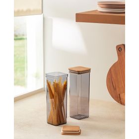 Madame Coco Kaviera 2'li 2100 ml Ahşap Kapaklı Saklama Kabı