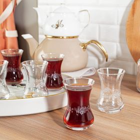 Madame Coco Lavem Nostalgic Flowers 6'lı Çay Bardağı Seti