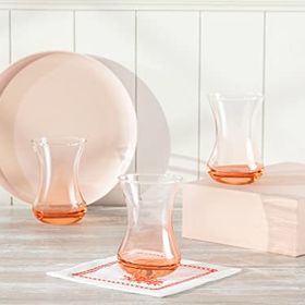 Madame Coco Lavem Orange World 6'lı 155 ml Çay Bardağı Seti