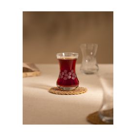 Madame Coco Lavem White Flowers 6'lı Çay Bardağı Seti