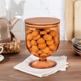 Madame Coco Marion Ahşap 1600 ml Kapaklı Saklama Kabı