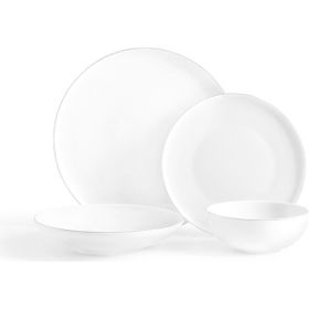 Madame Coco Mirage Beyaz Silver 6 Kişilik 24 Parça Yemek Takımı
