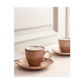 Madame Coco Monde 2 Kişilik Pudra 90 ml Kahve Fincanı Takımı