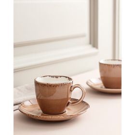 Madame Coco Monde 2 Kişilik Pudra 90 ml Kahve Fincanı Takımı