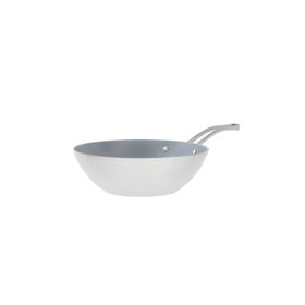 Madame Coco Nano Beyaz Antrasit 28 cm Seramik Wok Tava