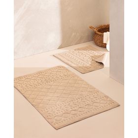 Madame Coco Panier Bej 60x100 cm 2'li Banyo Paspası