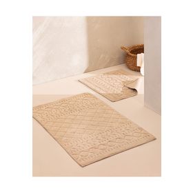 Madame Coco Panier Bej 60x100 cm 2'li Banyo Paspası