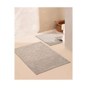 Madame Coco Panier Gri 60x100 cm 2'li Banyo Paspası