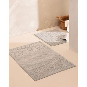 Madame Coco Panier Gri 60x100 cm 2'li Banyo Paspası