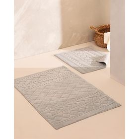 Madame Coco Panier Gri 60x100 cm 2'li Banyo Paspası