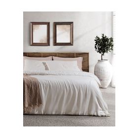Madame Coco Perine Ekru Çift Kişilik Jakarlı 200x220 cm Nevresim Takımı
