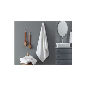 Madame Coco Piano Armürlü Beyaz Banyo Havlusu