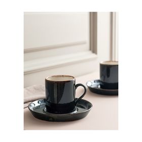 Madame Coco Ramona Lacivert 90 ml 2'li Kahve Fincan Seti