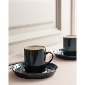Madame Coco Ramona Lacivert 90 ml 2'li Kahve Fincan Seti