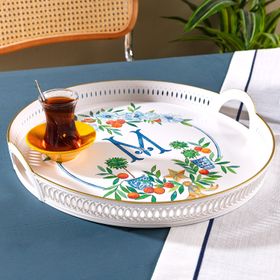 Madame Coco Rimini Yuvarlak Örgü Tepsi