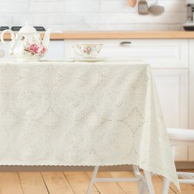 Madame Coco Roni Ekru 140x200 cm Pvc Masa Örtüsü