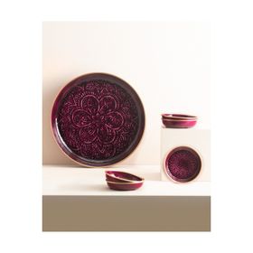 Madame Coco Rosalie 6 Parça Bordo Tabak Seti