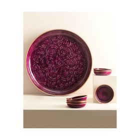 Madame Coco Rosalie 8 Parça Bordo Tabak Seti