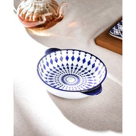 Madame Coco Rêve Bleu Niort New Bone China Yuvarlak Kulplu Tabak