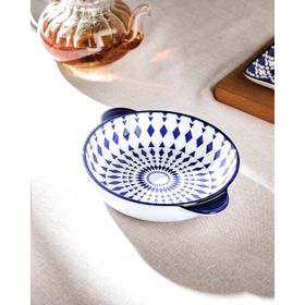 Madame Coco Rêve Bleu Niort New Bone China Yuvarlak Kulplu Tabak