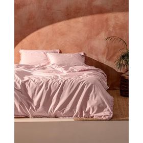 Madame Coco Sona Püsküllü Pudra King Size 240x220 cm Nevresim Takımı