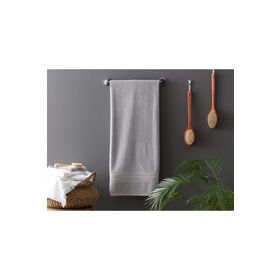 Madame Coco Stripe Armürlü Gri 80x150 cm Banyo Havlusu