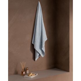 Madame Coco Tilda Bordürü Jakarlı Mavi 70x140 cm Banyo Havlusu