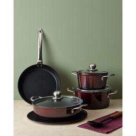 Madame Coco Titanium Professional 7 Parça Bordo Tencere Seti