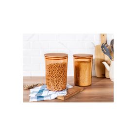 Madame Coco Yuviera 2300ml Ahşap Kapaklı Saklama Kabı