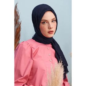 Madame Polo Bambu Kraş Lacivert Kadın Şal