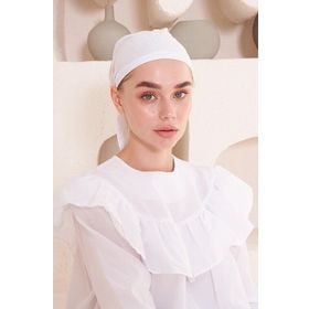 Madame Polo Düz Beyaz Kadın Bone