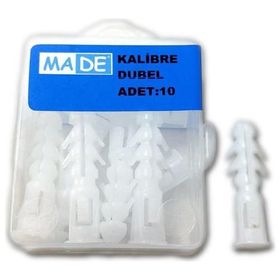 Made 8 mm 10 Adet Kalibre Dübel