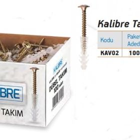 Made Kalibre 8 mm 100 Adet Vida Dübel Takımı