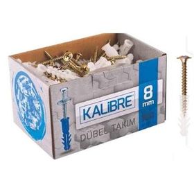 Made Kalibre 8 mm 100 Adet Vida Dübel Takımı
