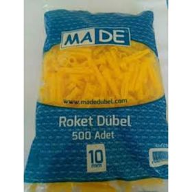 Made Sarı 10 mm 500 Adet Roket Dübel