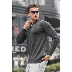 Madmext 15606 Antrasit Erkek Sweatshirt
