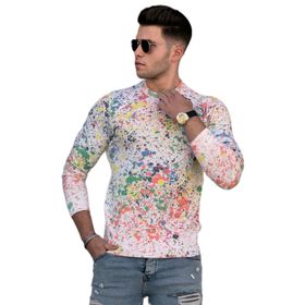 Madmext 1658 Baskılı Beyaz Erkek Sweatshirt