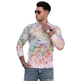 Madmext 1658 Baskılı Beyaz Erkek Sweatshirt