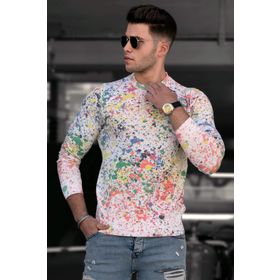 Madmext 1658 Beyaz Kapşonlu Erkek Sweatshirt
