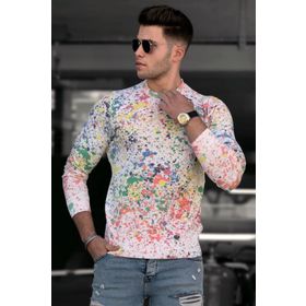 Madmext 1658 Beyaz Kapşonlu Erkek Sweatshirt