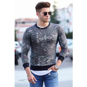 Madmext 1677 Antrasit Erkek Sweatshirt