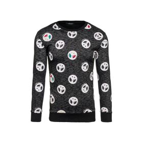 Madmext 1707 Siyah Erkek Sweatshirt