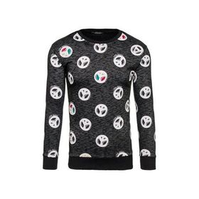 Madmext 1707 Siyah Erkek Sweatshirt