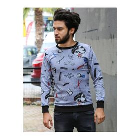 Madmext 1738 Gri Erkek Sweatshirt