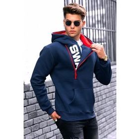 Madmext 1767 Lacivert Erkek Sweatshirt
