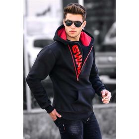 Madmext 1767 Siyah Erkek Sweatshirt