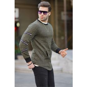 Madmext 2199 Haki Erkek Sweatshirt